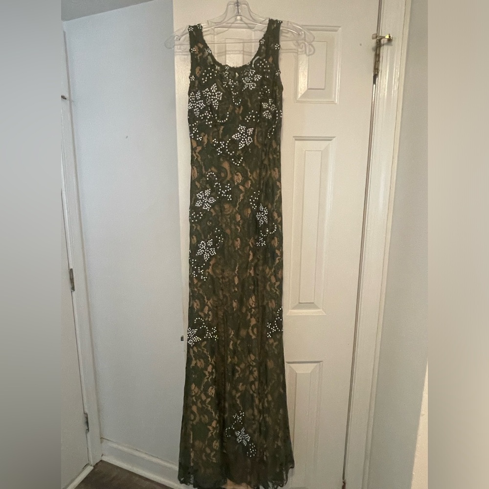 Green olive Joavani lace dress